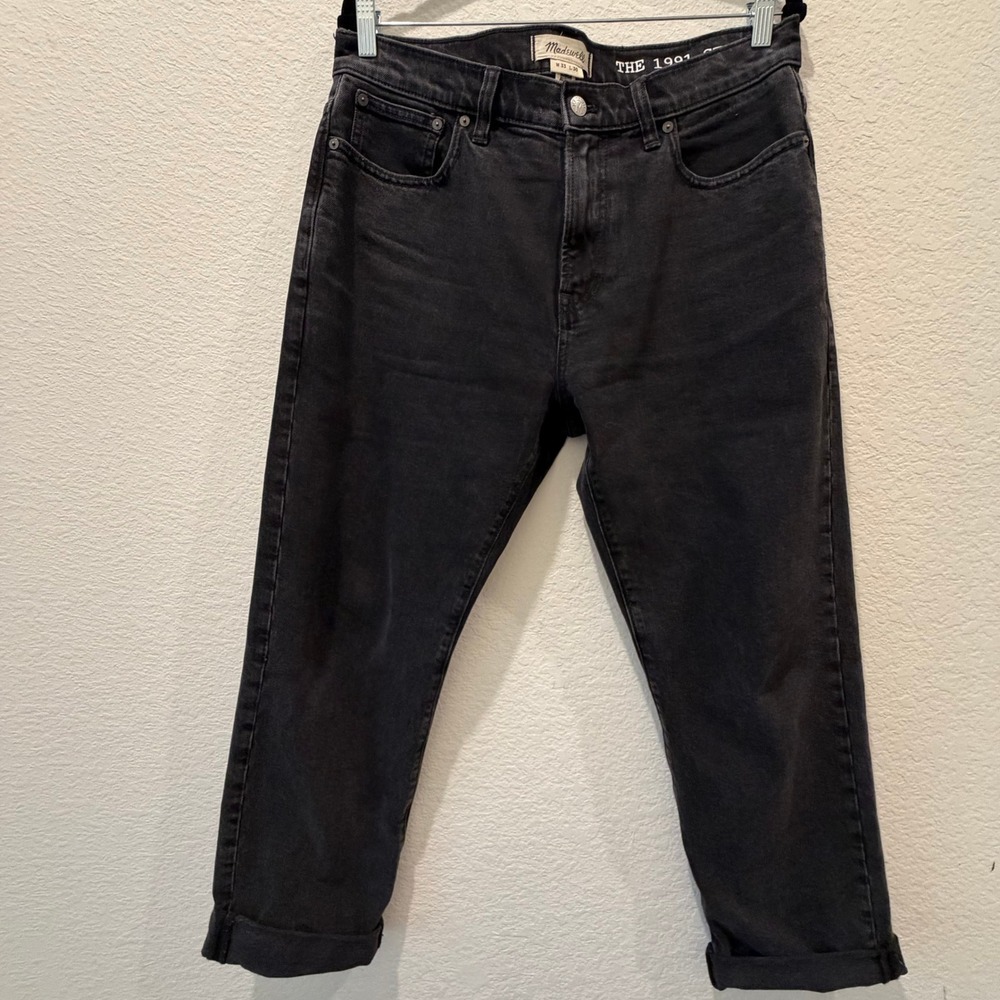 Madwell The 1991 Straight Leg Jeans Washed Black Denim W33 L30